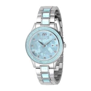 TechnoMarines Silver and Blue Women's Watch 33mm
